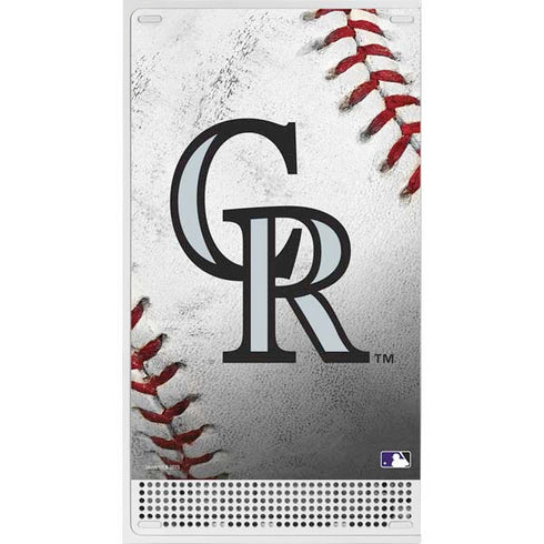 MLB Colorado Rockies Game Ball Xbox Series S Console Skin